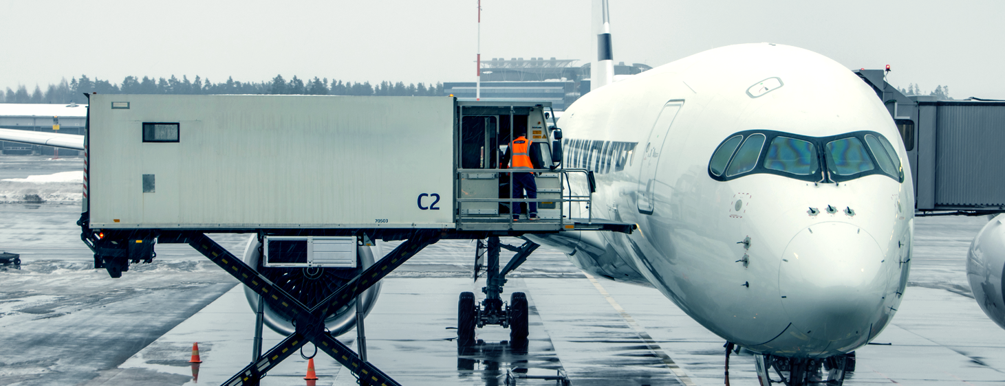geparktes Flugzeug