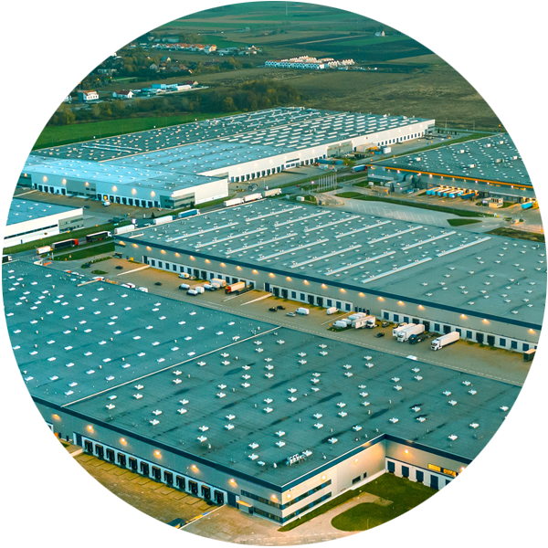 Logistikzentrum aus der Luft